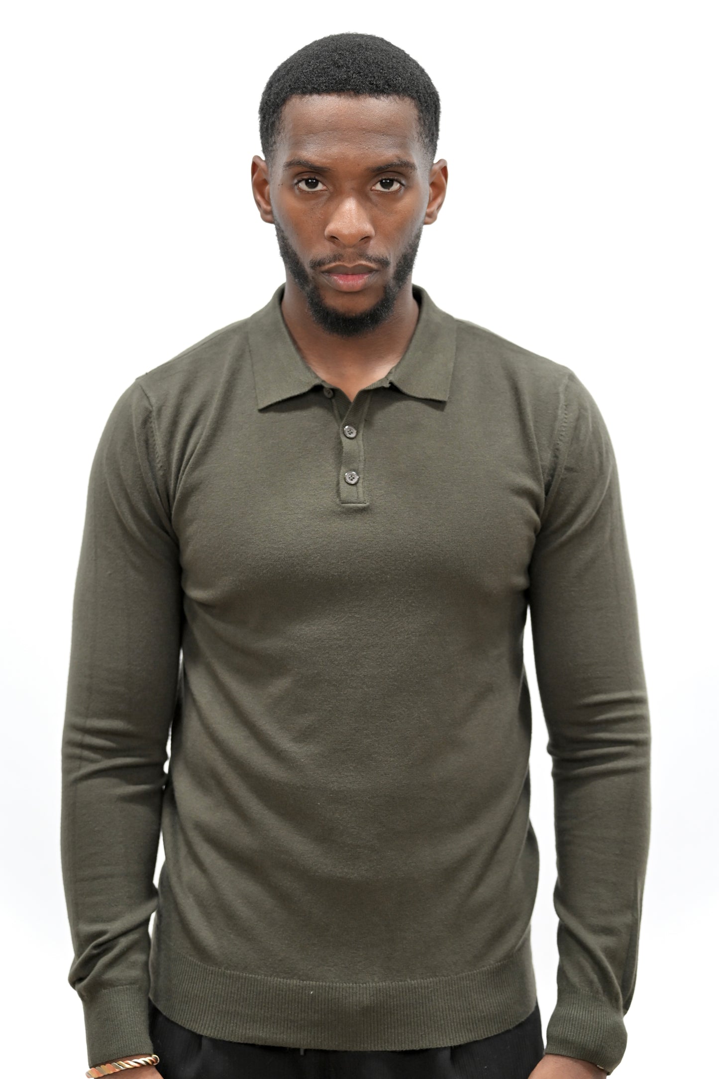 Polo Manches Longues 052 Vert Foncé